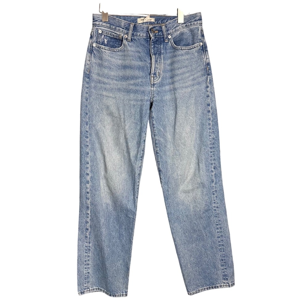 Madewell Low-Slung Straight Jeans Light Wash Denim 25 100% Cotton classic‎ 90s